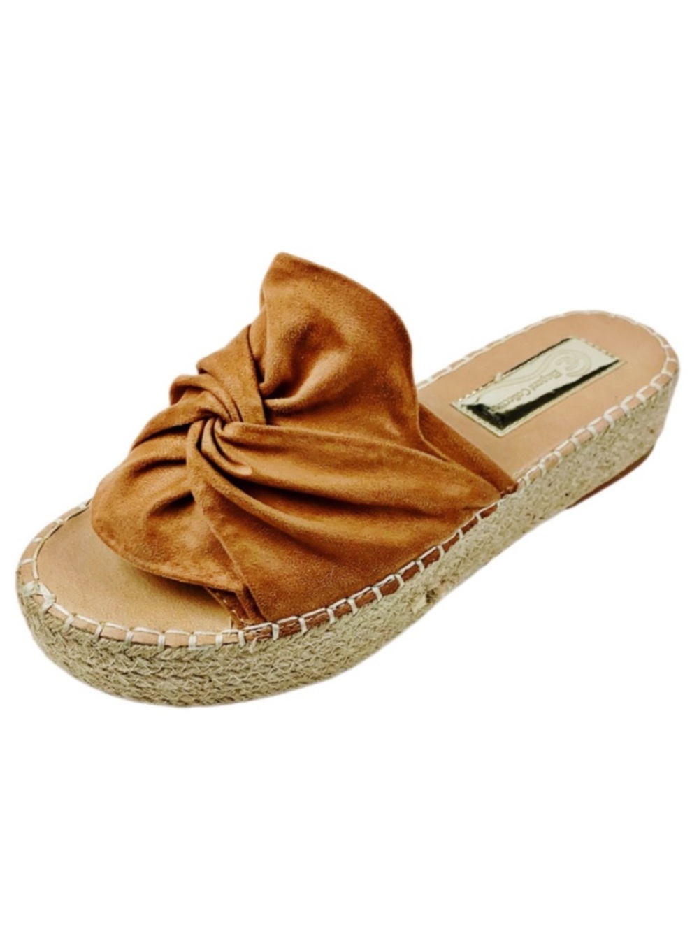 Elegant Collection Amber Faux Suede Espadrilles Size 8.5